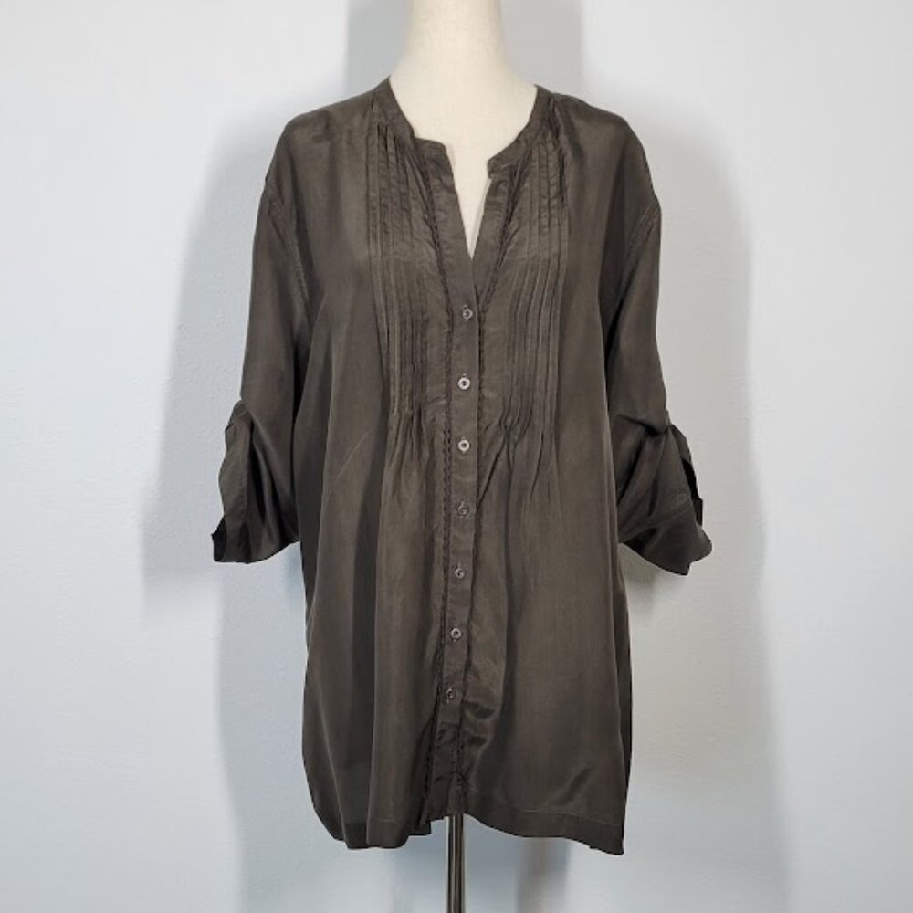 TOMMY BAHAMA sand piper silk top Sz L